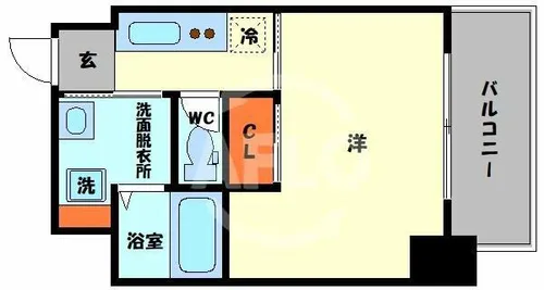 JJ COURT磯路【8階】の間取り
