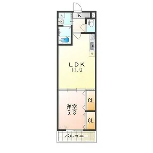 大阪府大阪市生野区生野西4丁目【アパート】の間取り