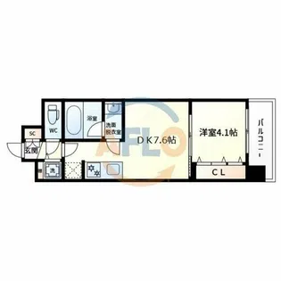 スプランディッド大阪ベイサイドDUE【6階】の間取り