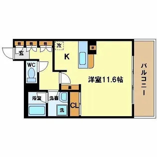 KAISEI江戸堀【5階】の間取り