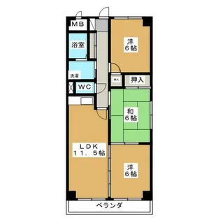 ルミエール ハクヨウ【4階】の間取り