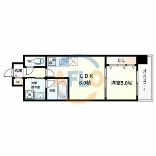 スプランディッド大阪ベイサイドDUE【7階】の間取り