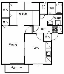 アーバンハイツセゾンB棟【2階】の間取り