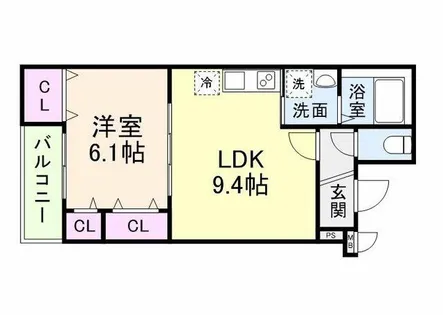 大阪府茨木市蔵垣内3丁目【アパート】の間取り