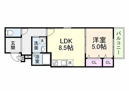 大阪府茨木市蔵垣内3丁目【アパート】の間取り