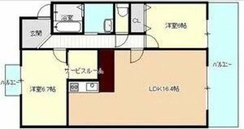 第二稲熊ビル【203号室】の間取り
