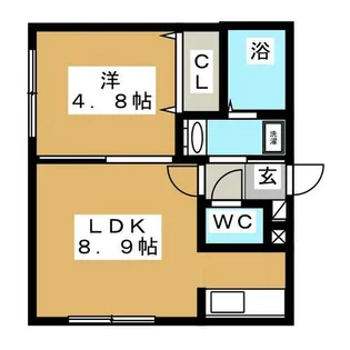 フェリーチェ北30条【1階】の間取り