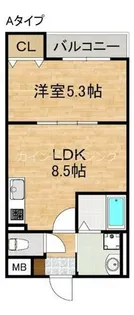 ALEGRIA泉佐野Ⅱ【1階】の間取り