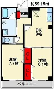 シティフォート【301号室】の間取り