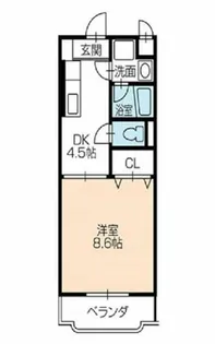 ヴィラ・コパン【402号室】の間取り