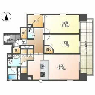 M’s Ark Hisaya-odori【7階】の間取り