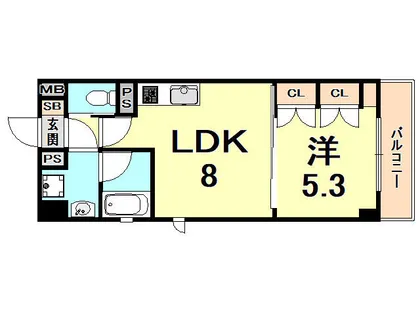ルシェリア夙川【3階】の間取り