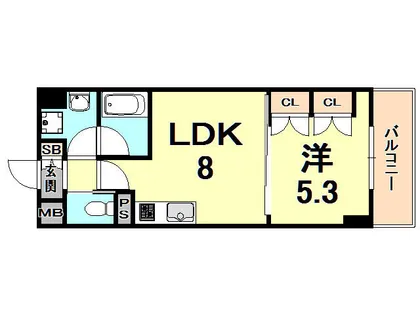 ルシェリア夙川【1階】の間取り