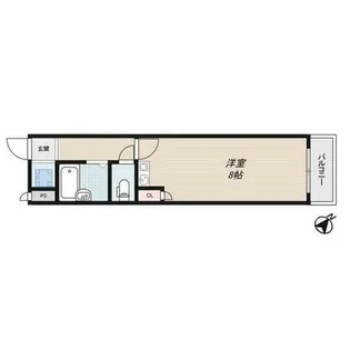 シティコア西舞子【205号室】の間取り