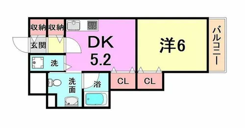 エスペランサ御影2【5階】の間取り