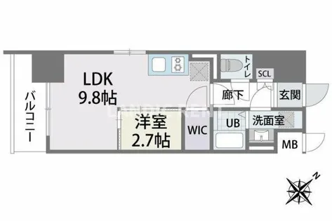 ラクラス博多Ⅱ【2階】の間取り
