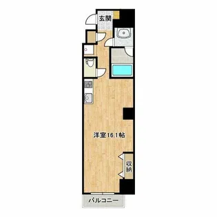 ボーベル南船場【13階】の間取り