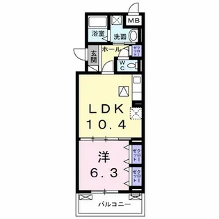 レジデンスグレース【102号室】の間取り