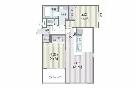 HEIRESS HIRAO【4階】の間取り