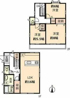 兵庫県神戸市灘区高羽町3丁目【一戸建】の間取り