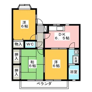 TOWNサンロイヤル D号棟【1階】の間取り