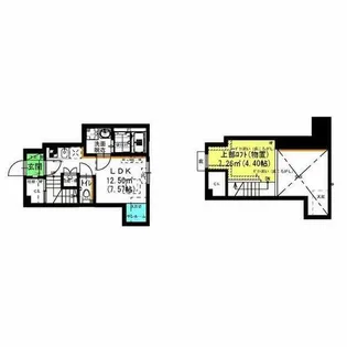 パークフロント清明山【1階】の間取り
