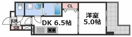 BRAVI南堀江【2階】の間取り