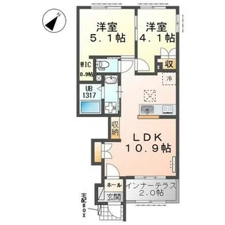ルピナス滝【1階】の間取り