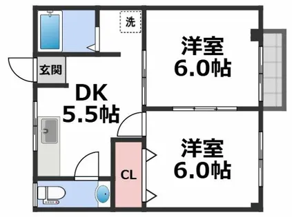 コーポタナカ【3階】の間取り