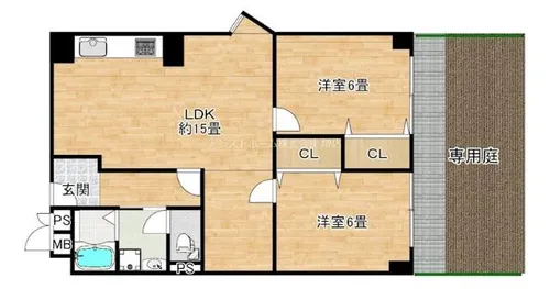 堺フェニックスハイツ【105号室】の間取り