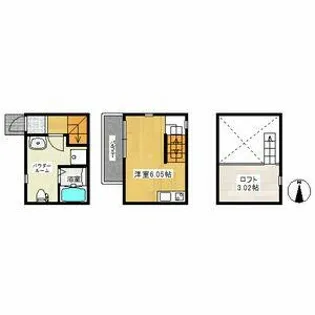 アースクエイク川間【1階】の間取り