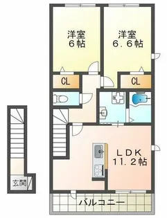 グランクレール【2階】の間取り