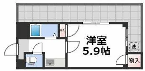 サウスゲート北堀江【5階】の間取り