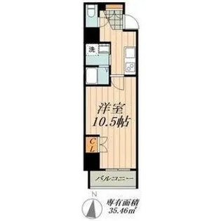 STUDIO KANAREBASHI【11階】の間取り