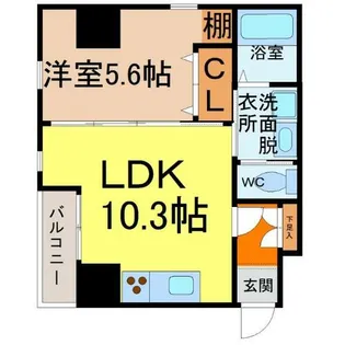 サンエスケーイワタ丸の内【5階】の間取り