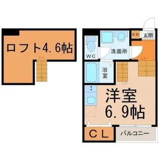 stage鶴舞【2階】の間取り