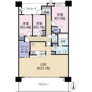 ラ・ビスタ宝塚レフィナス1番館(0005668)【19階】の間取り