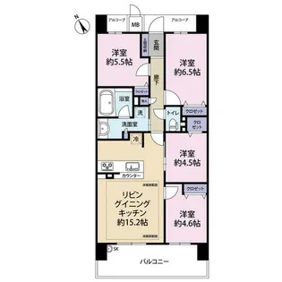 プレサンスロジェ須磨妙法寺桜の杜WESTHILLS(0005677)【9階】の間取り