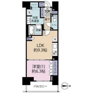 ジオ京都堀川三条(0005680)【7階】の間取り