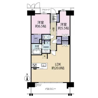サンメゾン新金岡レジデンシャル(0005717)【2階】の間取り