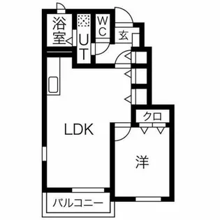 アニメート朝宮A【1階】の間取り