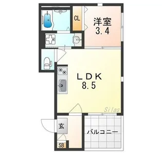 L Hirondelle【2階】の間取り