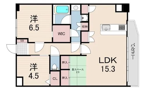 LADOUCEUR西宮北口【6階】の間取り