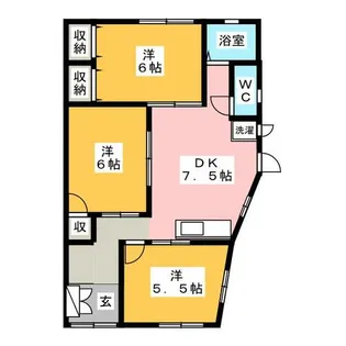 アパートメント岡ノ脇 B棟【1階】の間取り