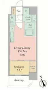 セレニテ夕陽丘エクラ【15階】の間取り