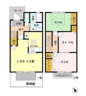 パルティーダ B棟【1階】の間取り