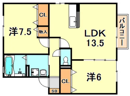 ウィルモア垂水 D棟【2階】の間取り