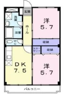 ディアコートK【4階】の間取り