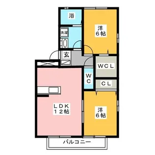 ヴィラ ローザ【1階】の間取り