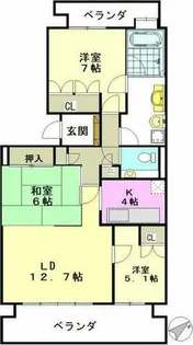 パーク・コート八事紅葉園【4階】の間取り